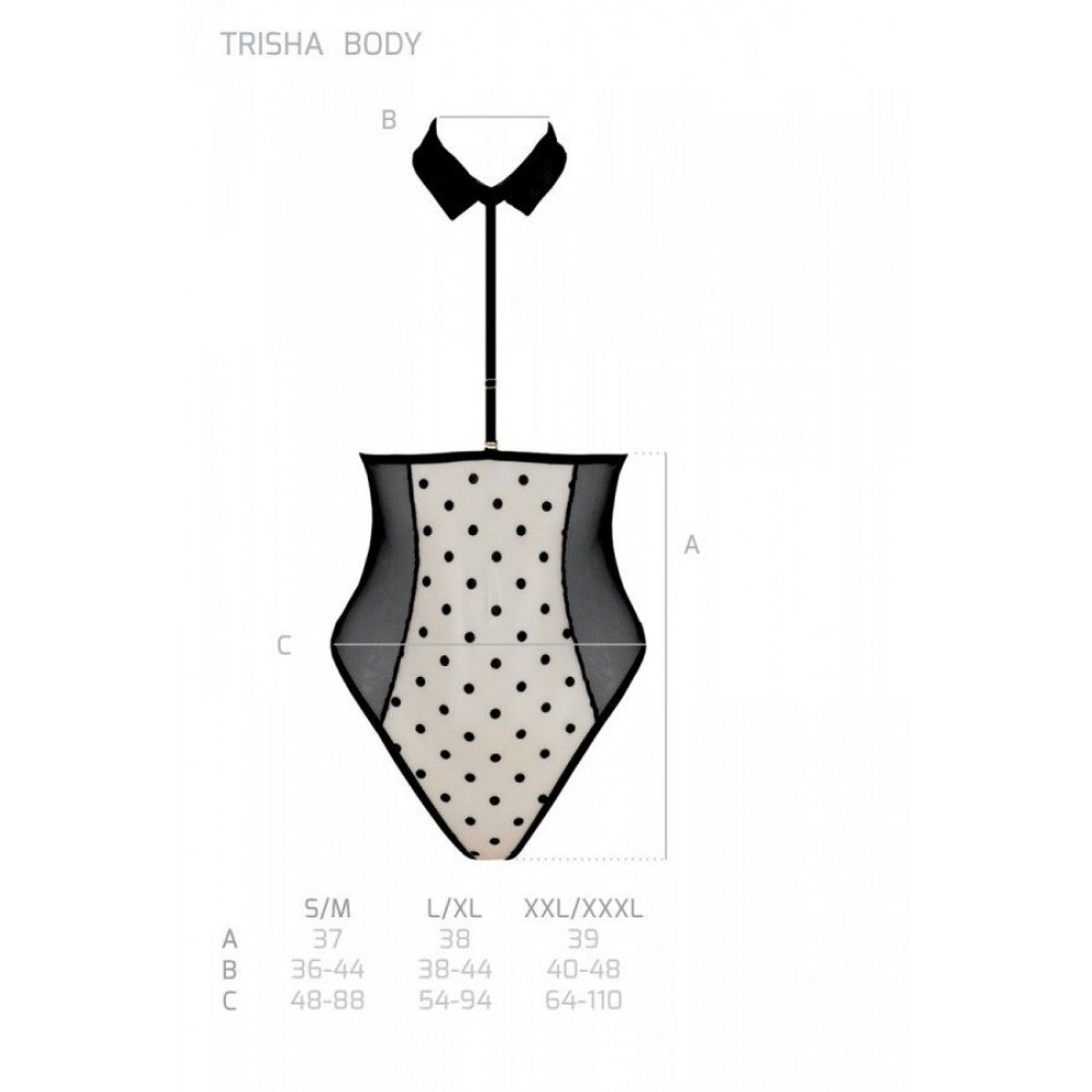 Эротическое боди - Боди TRISHA BODY beige S/M - Passion 4