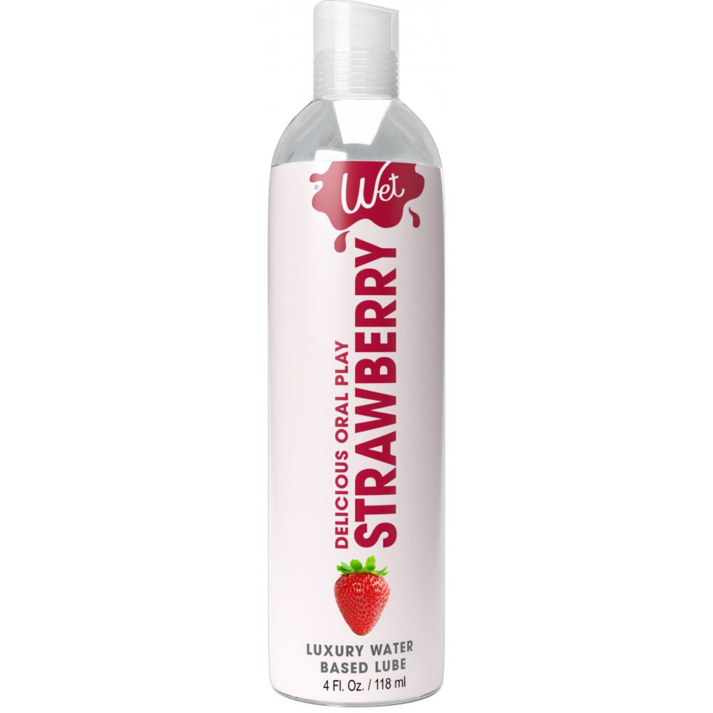 Лубриканты - Распродажа!!! Лубрикант на водной основе Wet Oral Play Strawberry 118 мл (срок 05.02.2026)
