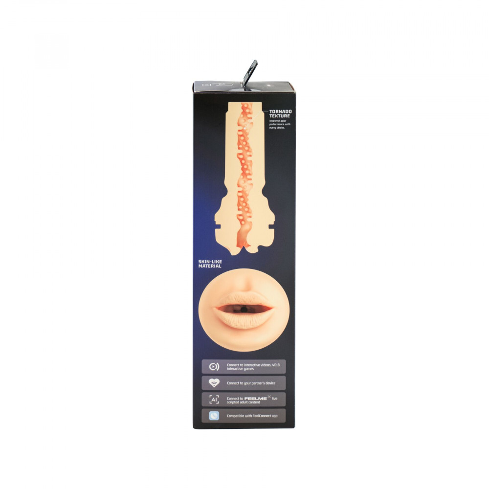 Мастурбаторы с вибрацией - Мастурбатор-ротик Kiiroo Feel Mouth с всасывающей интерактивной насадкой PowerBlow Combo Set 2