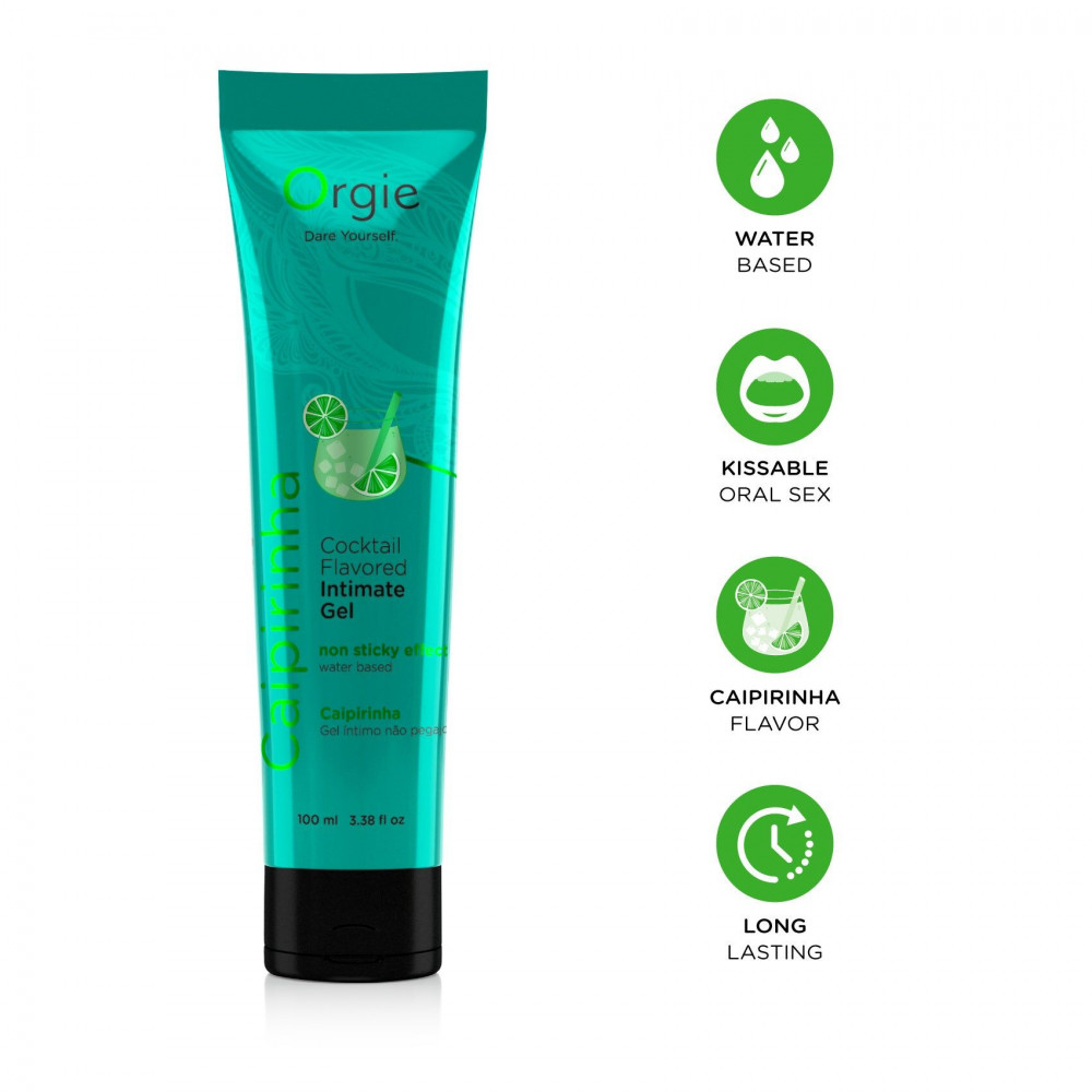 Оральные смазки - Лубрикант на водной основе Orgie - Lube Tube Cocktail Caipirinha (100 мл) 2
