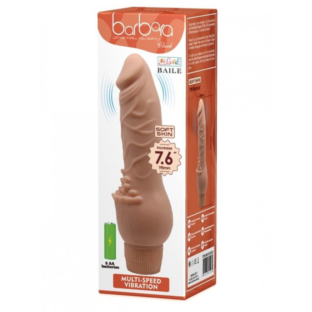 Вибратор - Вибратор реалистик BARBARA CLARK DILDO VIBRATOR, BW-001001R