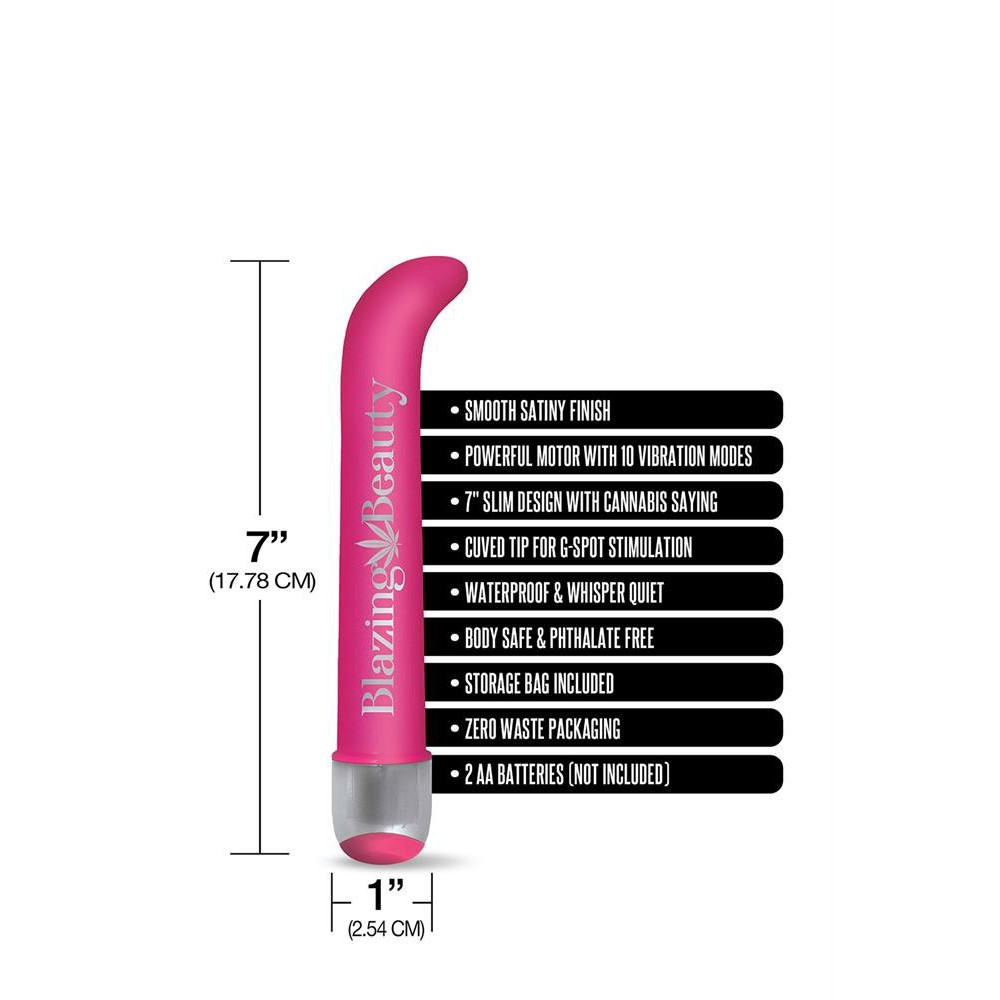 Секс игрушки - Вибратор Buzzed G-spot Vibe, ярко розовый, 17,7 см 3