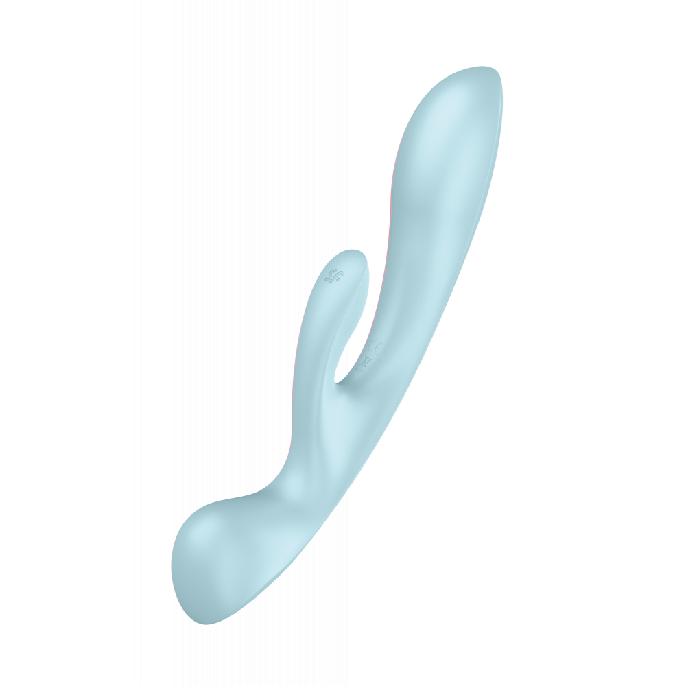 Вибратор - Вибоатор кролик SATISFYER TRIPLE OH LIGHT BLUE