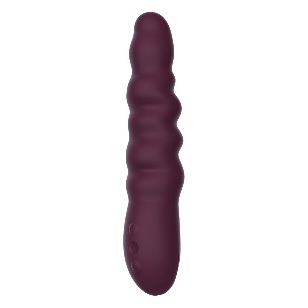 Секс игрушки - Вибратор классический рельефный Dream Toys ESSENTIALS Ripped Power Vibe, фиолетовый 2