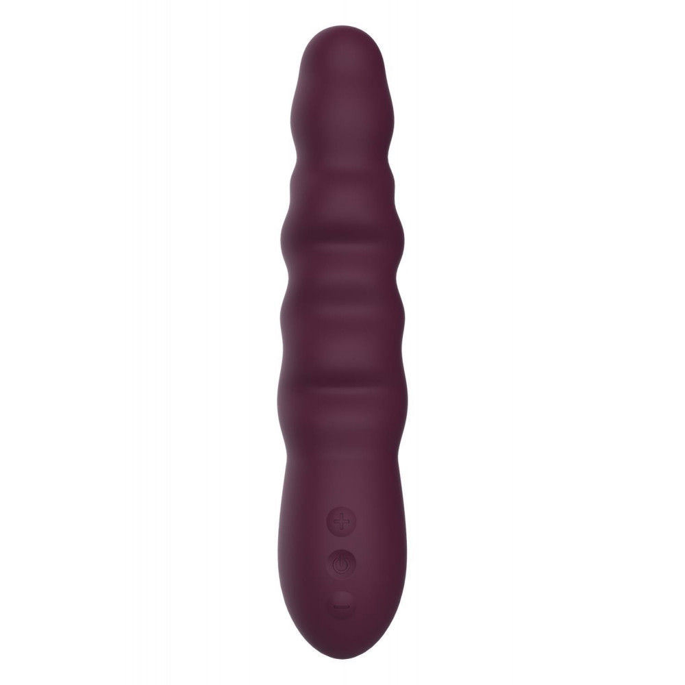 Секс игрушки - Вибратор классический рельефный Dream Toys ESSENTIALS Ripped Power Vibe, фиолетовый 3