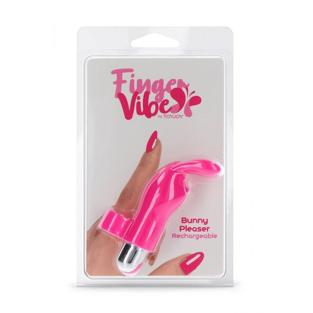 Секс игрушки - Вибратор на палец для клитора в виде кролика Toy Joy Bunny Pleaser Rechargeable розовый 6