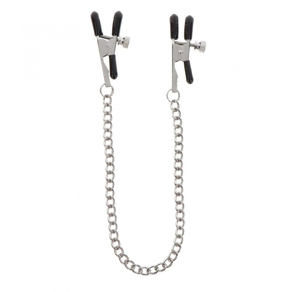БДСМ игрушки - Зажимы на соски Adjustable Clamps with Chain 5