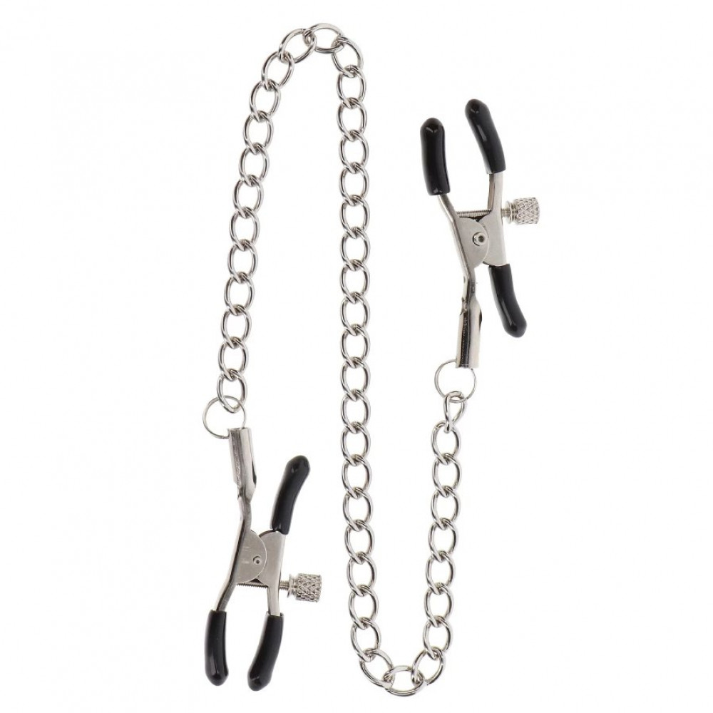 БДСМ игрушки - Зажимы на соски Adjustable Clamps with Chain 3
