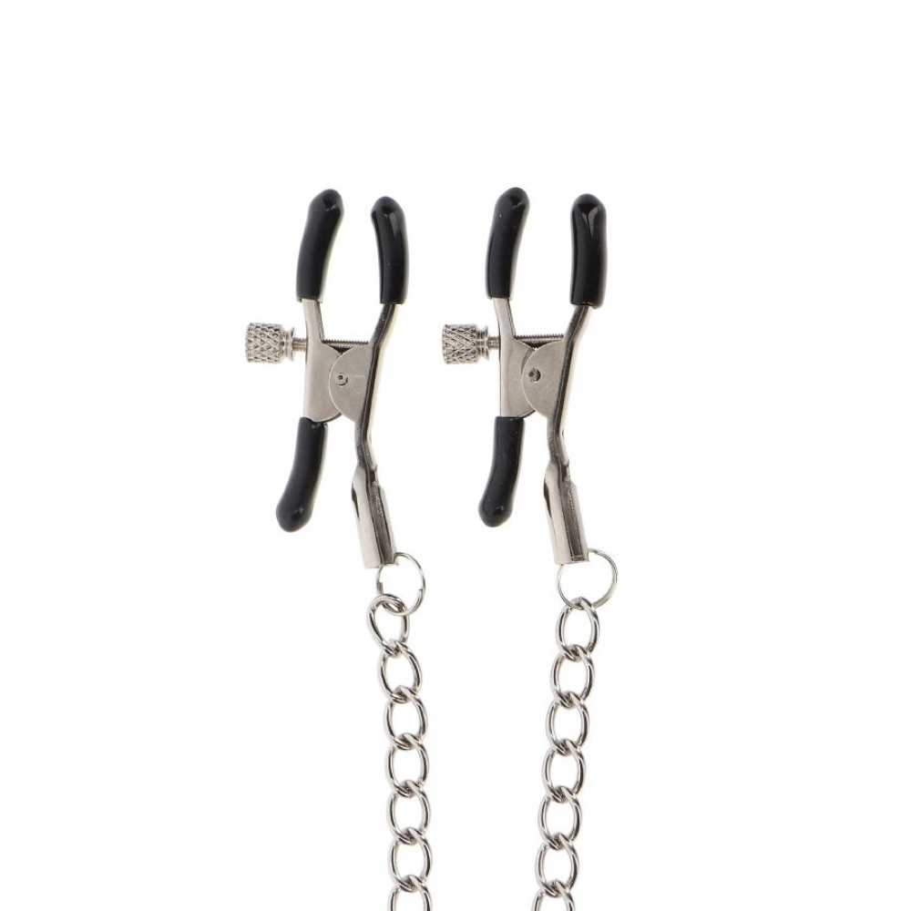 БДСМ игрушки - Зажимы на соски Adjustable Clamps with Chain 2