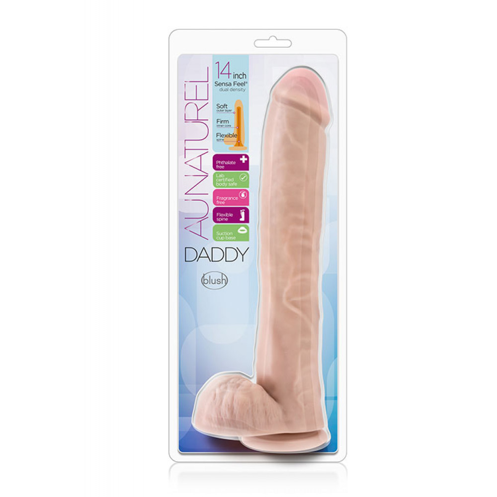 Фаллоимитаторы реалистичные - Фаллоимитатор гигант киберкожа AU NATUREL DADDY 14INCH SENSA FEEL 3