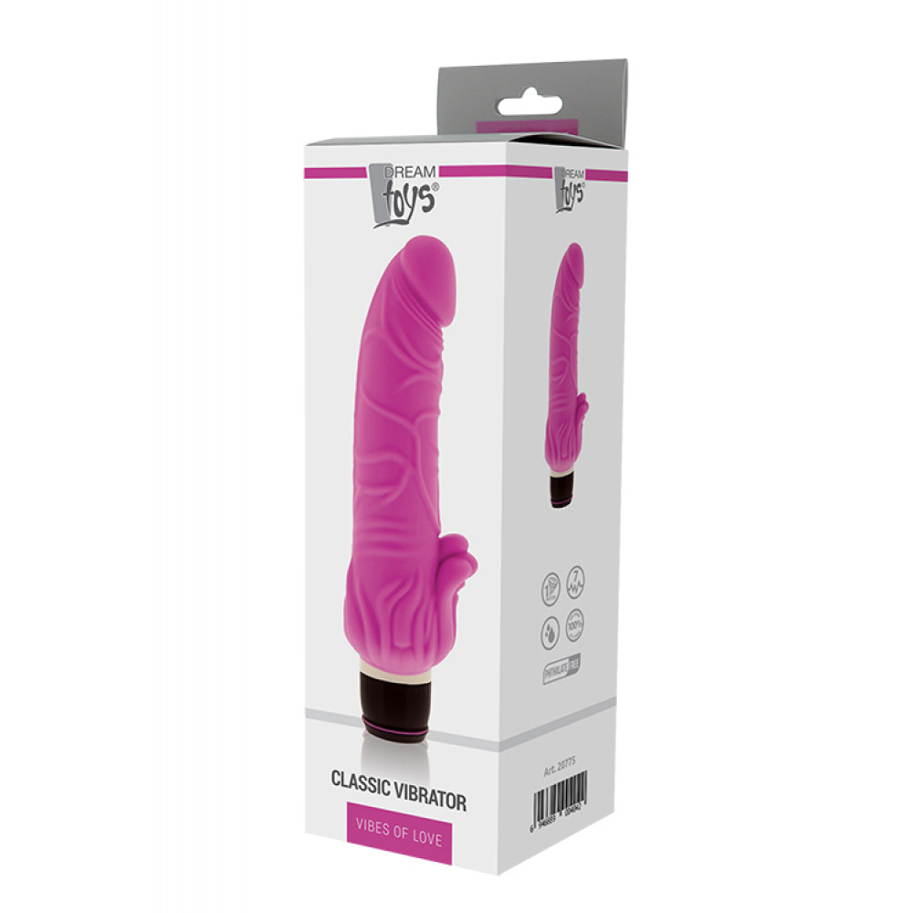 Вибраторы реалистичные - Вибромассажер PURRFECT SILICONE CLASSIC 7INCH, PINK 1