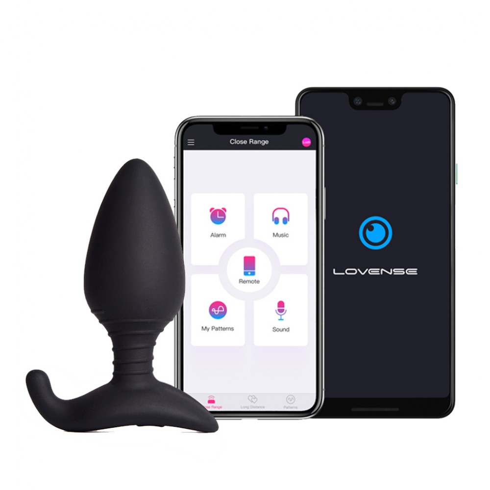 Анальные вибраторы - Анальна пробка в вибрацией и управление телефоном Lovense Hush (L)