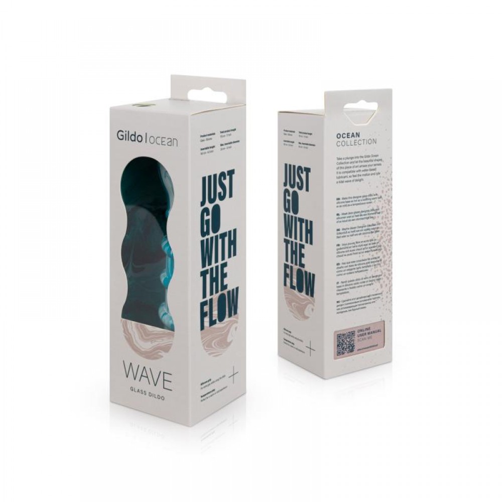 Секс игрушки - Анальная пробка Gildo - Ocean Wave Glass Dildo 1