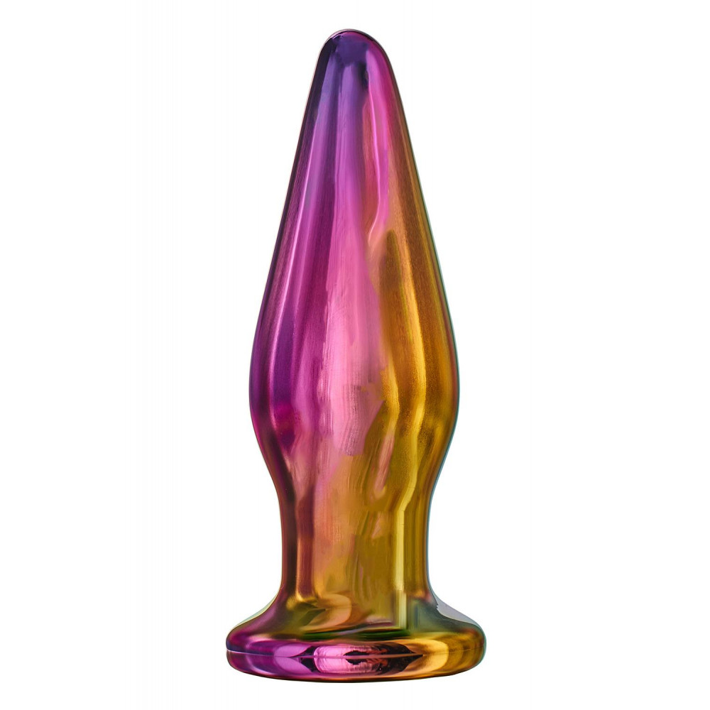 Анальные вибраторы - Анальная пробка с вибрацией конусная стеклянная Dream Toys GLAMOUR GLASS 2