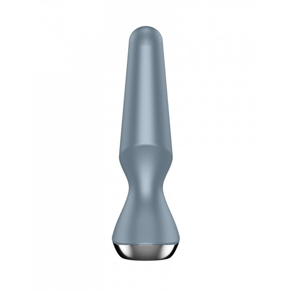 Анальные пробки с вибрацией - Анальная смарт-вибропробка Satisfyer Plug-ilicious 2 Ice Blue 3