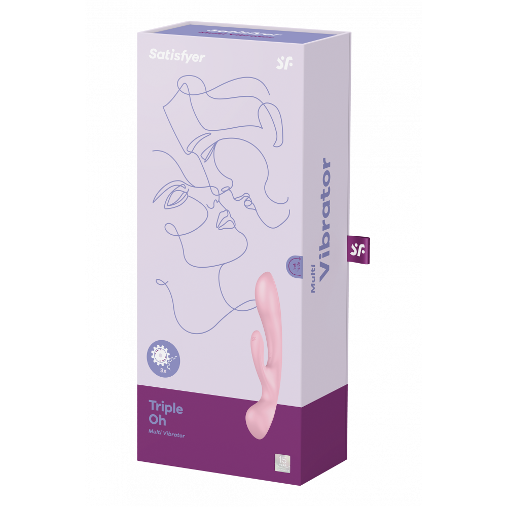 Вибратор - Двойной вибратор кролик SATISFYER TRIPLE OH PINK 5