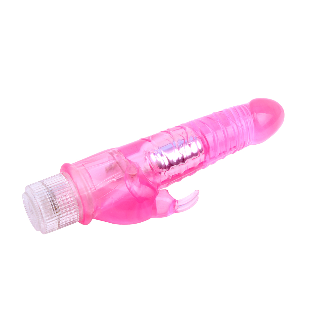 Двойной вибратор - Двойной вибратор на батарейках Chisa Crystal Jelly Glitters Dual Teaser, розовый 3