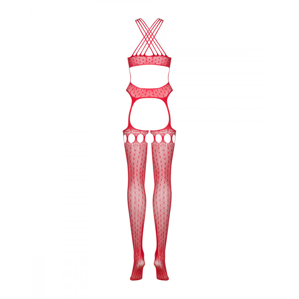 Эротическое белье - Комбинезон Obsessive Bodystocking G313 czerwony S/M/L 4