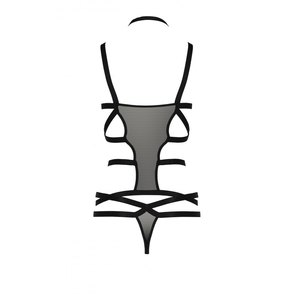 Эротическое белье - Корсет со стреп-лентами HAGAR CORSET black S/M - Passion 3