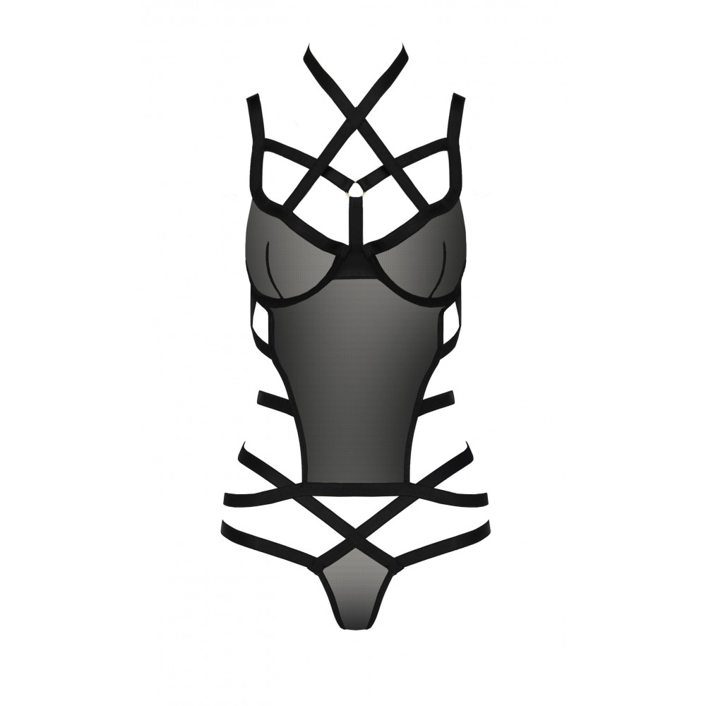 Эротическое белье - Корсет со стреп-лентами HAGAR CORSET black S/M - Passion 2