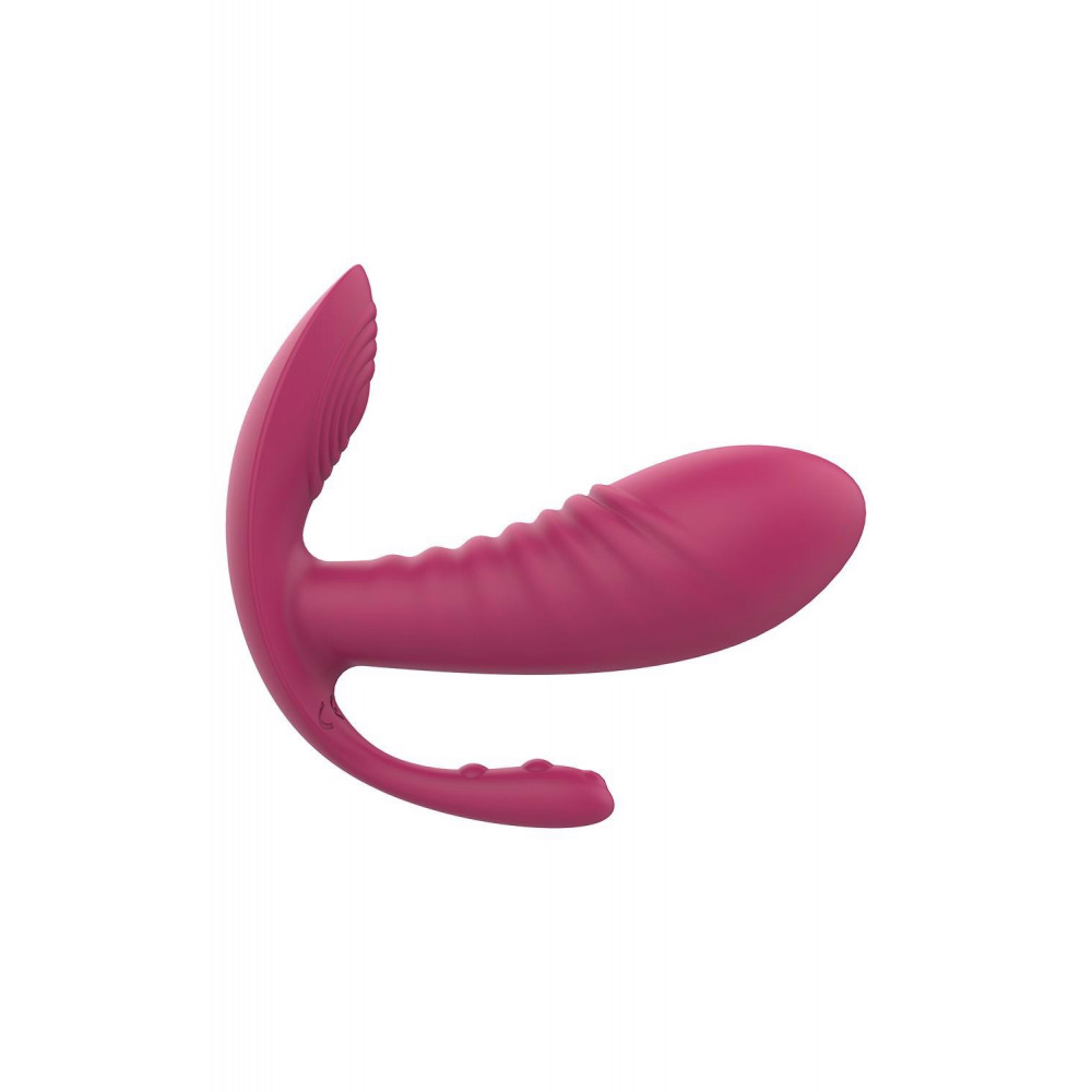 Секс игрушки - Массажер-вибратор рельефный Dream Toys Essentials с тройной стимуляцией, красный 3