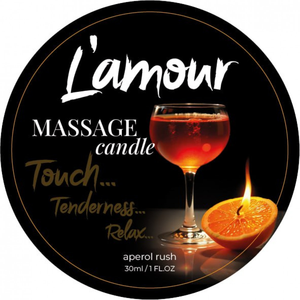 Лубриканты - Массажная свеча L'amour Aperol Rush с ароматом коктейля Апероль, 30 мл