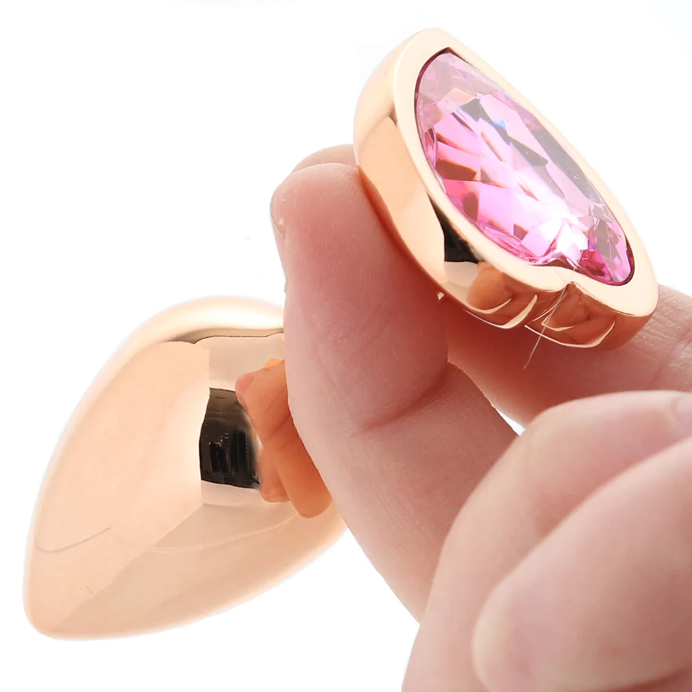 Анальные игрушки - Набор анальных пробок с камнем Rear Assets Trainer Kit Heart Pink 4