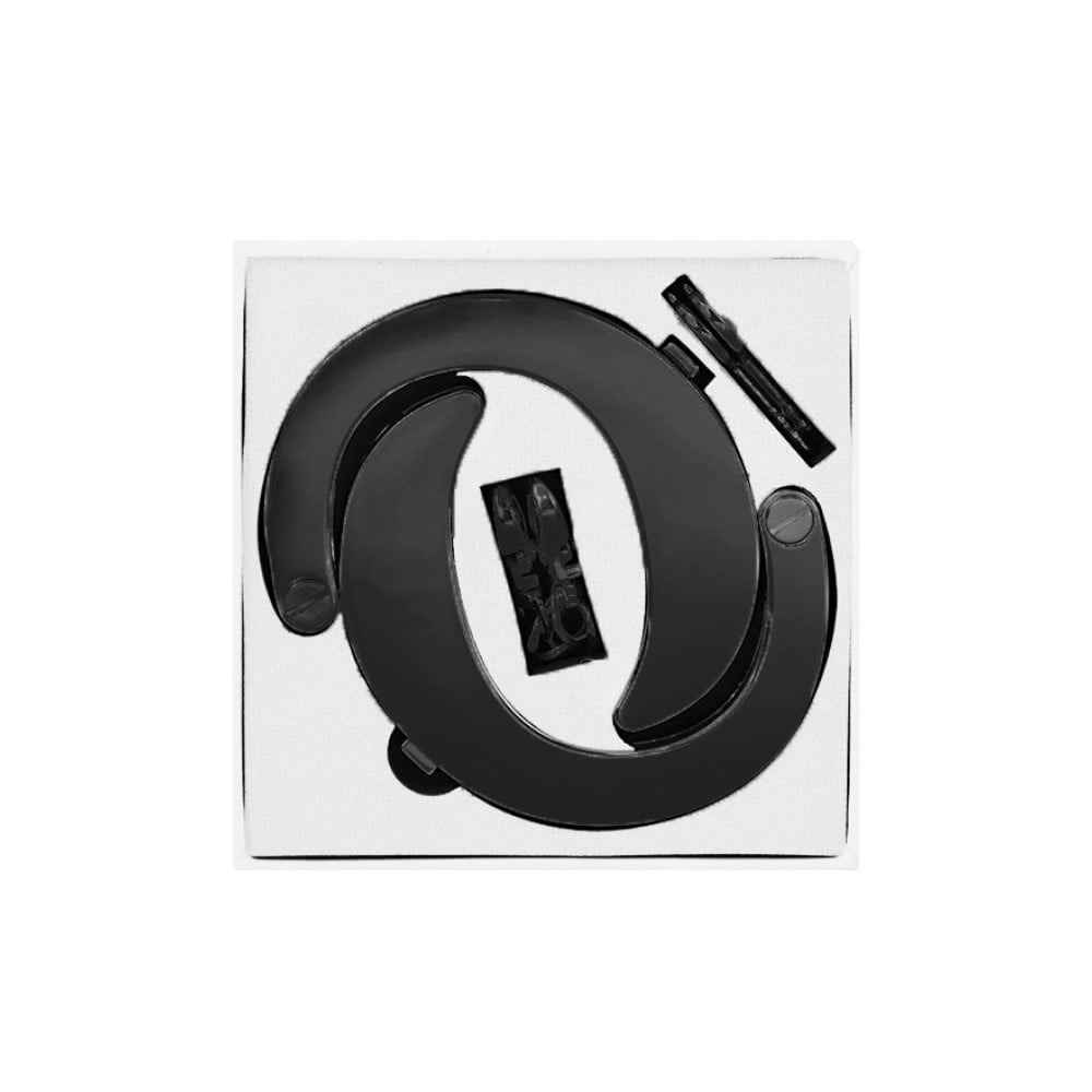 БДСМ игрушки - Наручники разборные матовые Romfun Black металлические, черные 4