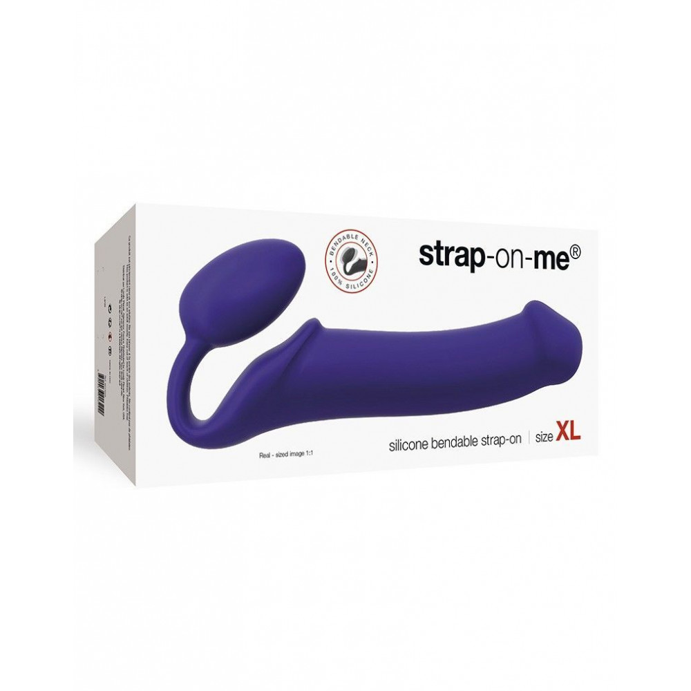 Страпоны безремневые - Безремневой страпон Strap-On-Me Violet XL, полностью регулируемый, диаметр 4,5см 3
