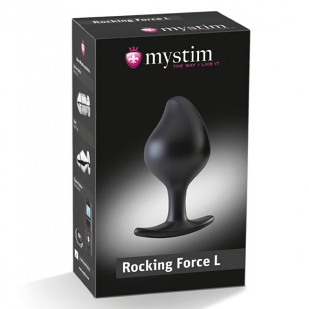 Электростимуляторы - Силиконовая анальная пробка Mystim Rocking Force L для электростимулятора, диаметр 4,7см 1