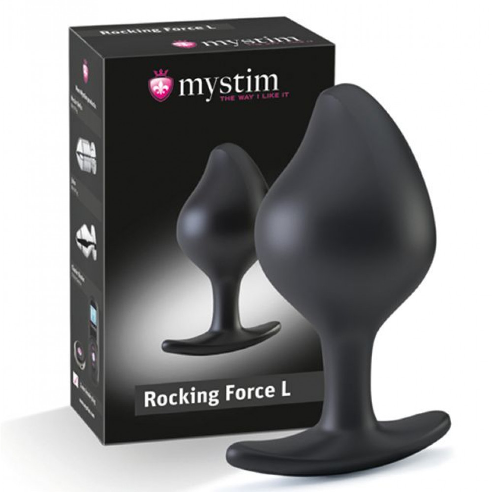 Электростимуляторы - Силиконовая анальная пробка Mystim Rocking Force L для электростимулятора, диаметр 4,7см 2