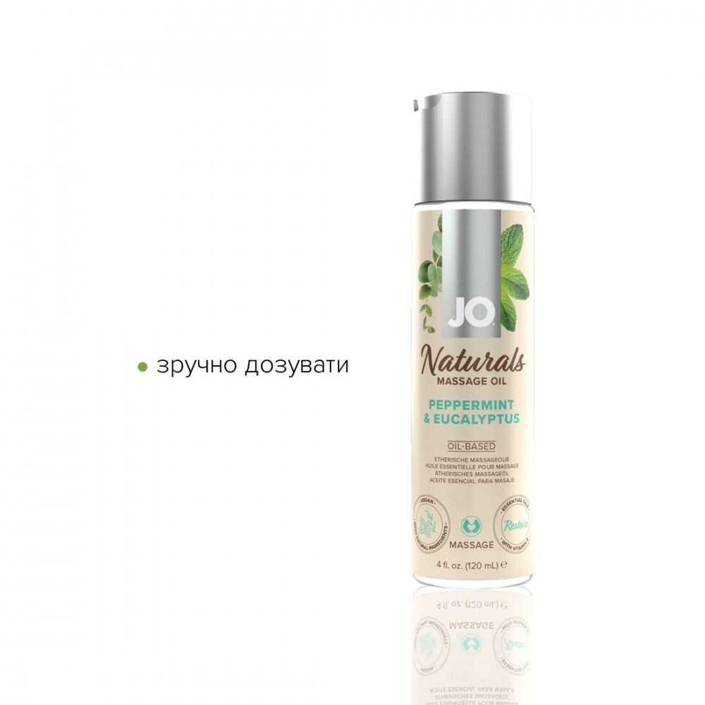 Массажные масла - Массажное масло System JO – Naturals Massage Oil – Peppermint & Eucalyptus с натуральными эфирными м 3