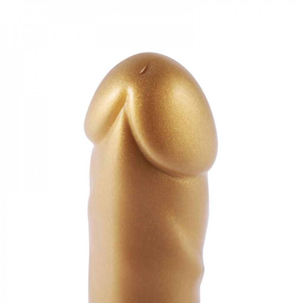 Дилдо - Золотой фаллоимитатор Hismith 6.8″ Golden Silicone Dildo, система KlicLok 1