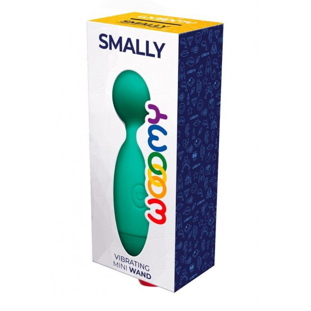 Вибромассажеры - Мини-вибромассажер Wooomy Smally Mini Wand Turquoise 1
