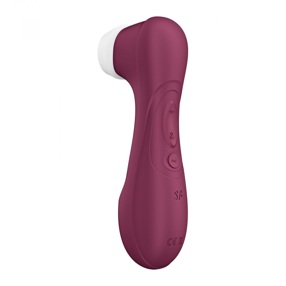 Вибраторы вакуумные - Вакуумный клиторальный стимулятор Satisfyer Pro 2 Generation 3 with Liquid Air Wine Red 3