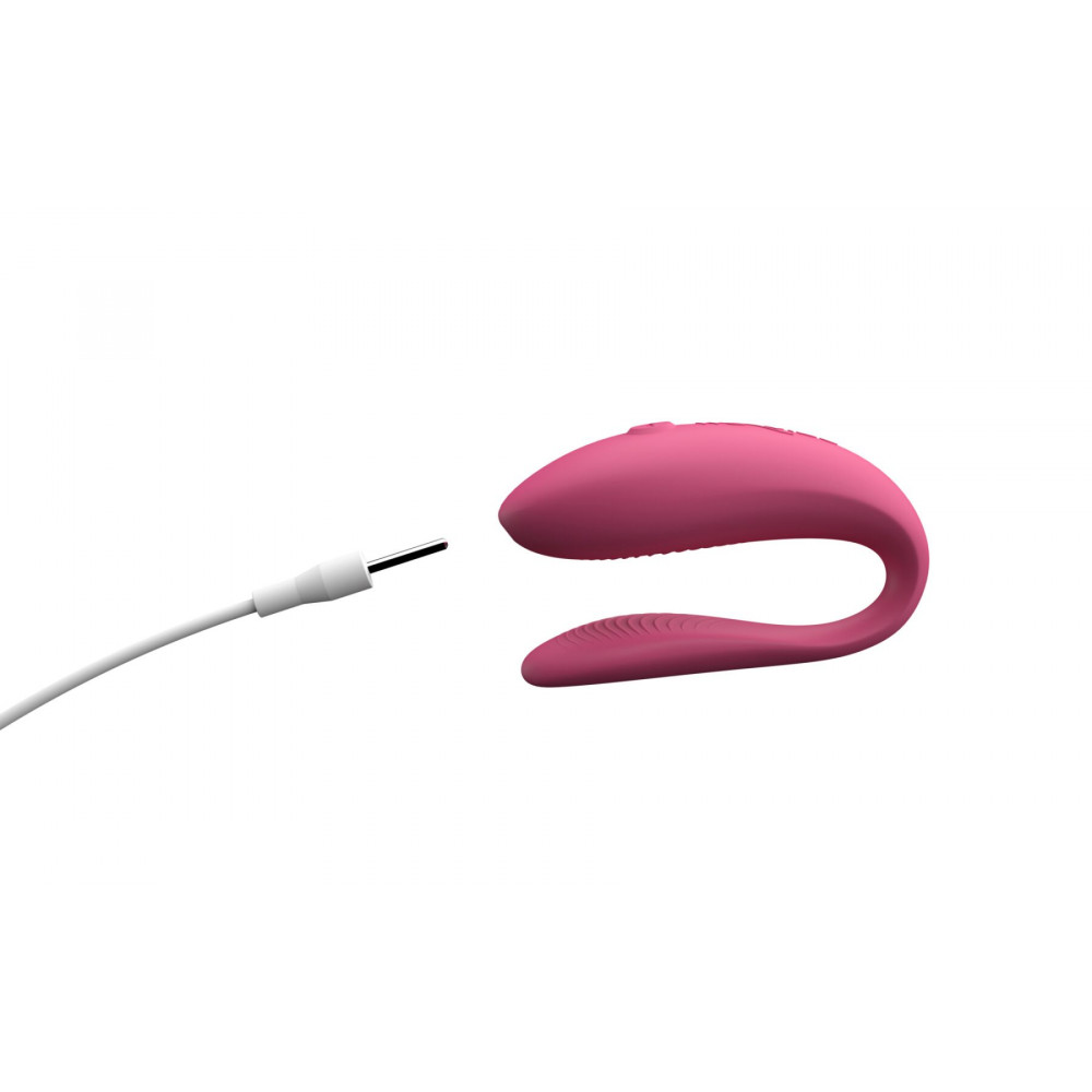 Вибраторы для пар - Смарт-вибратор для пар We-Vibe Sync Lite Pink, 10 виброрежимов, можно совмещать с проникающим сексом 7