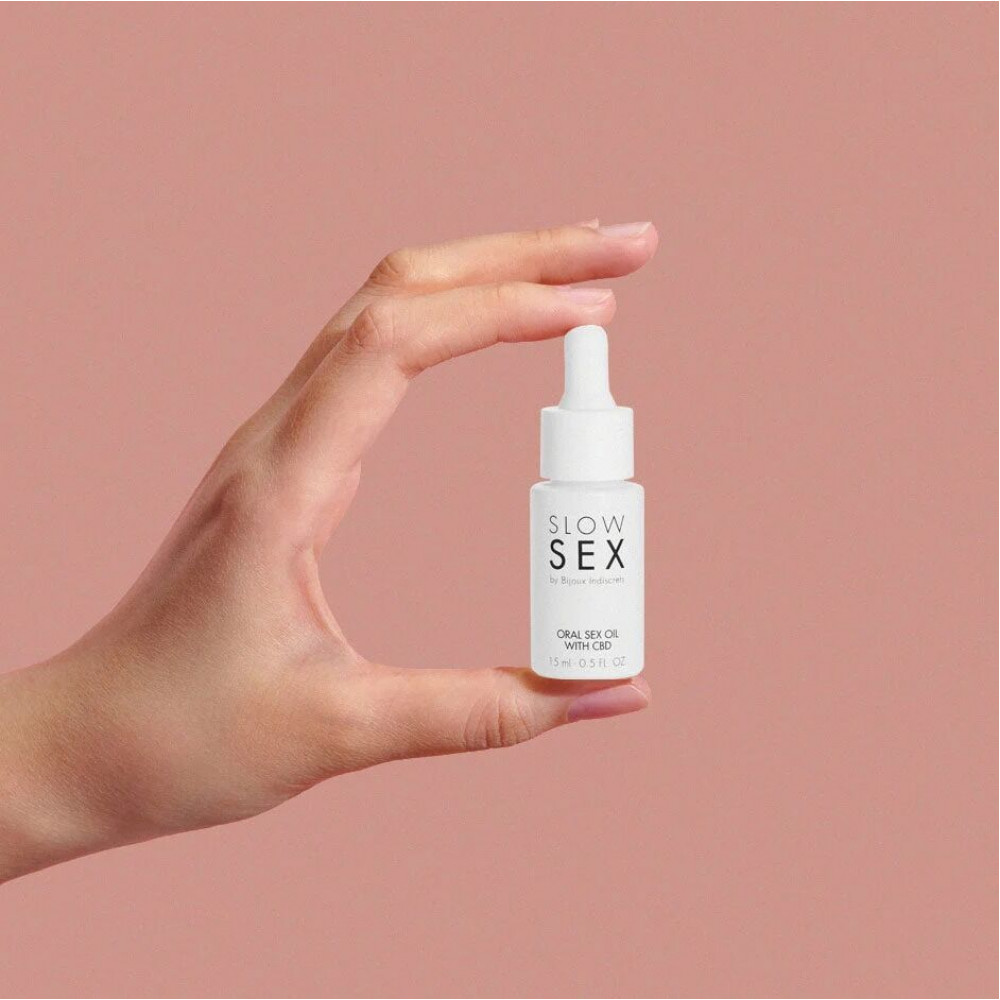 Стимулирующие средства и пролонгаторы - Bijoux Indiscrets SLOW SEX Oral Sex Oil CBD 1