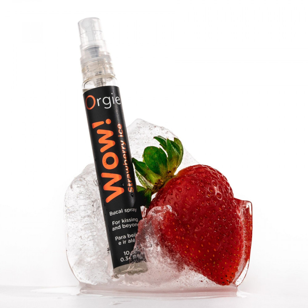 Стимулирующие средства и пролонгаторы - Спрей для орального секса Orgie – Wow! Strawberry Ice (10 мл) с охлаждающим эффектом 3