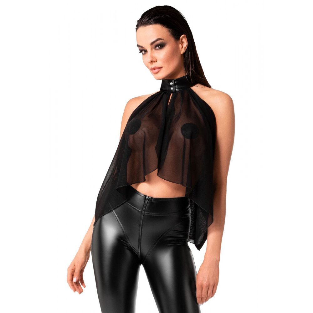 Эротические пеньюары и сорочки - Болеро Noir Handmade F349 Tulle bolero - 3XL 2