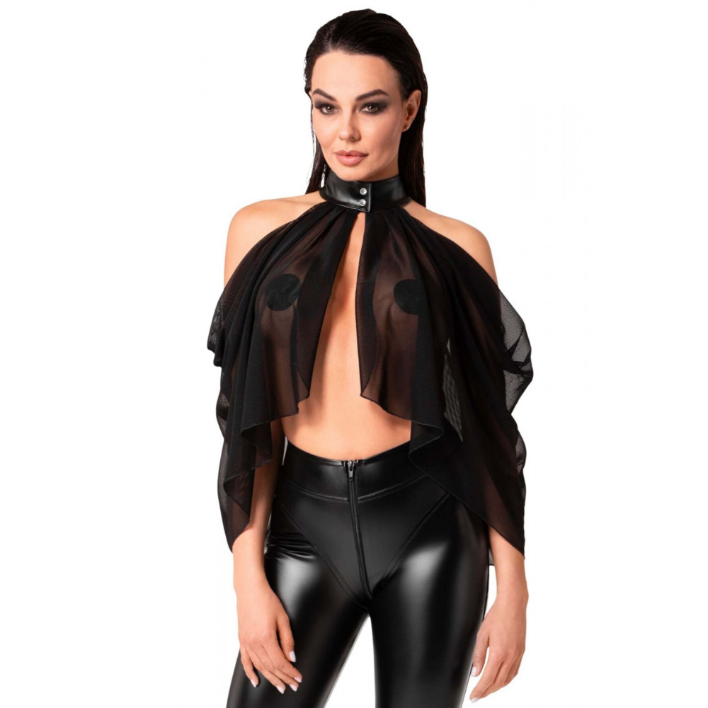 Эротические пеньюары и сорочки - Болеро Noir Handmade F349 Tulle bolero - 3XL
