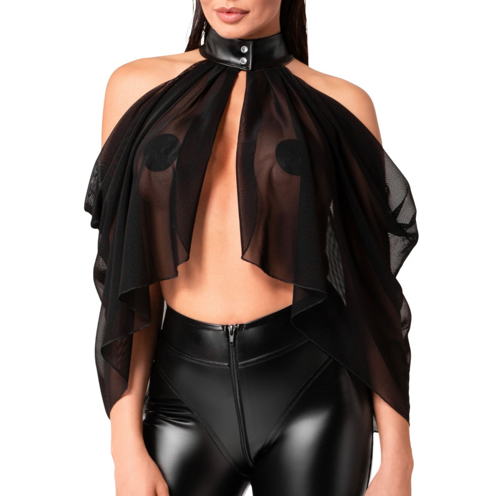 Эротические пеньюары и сорочки - Болеро Noir Handmade F349 Tulle bolero - 3XL 3