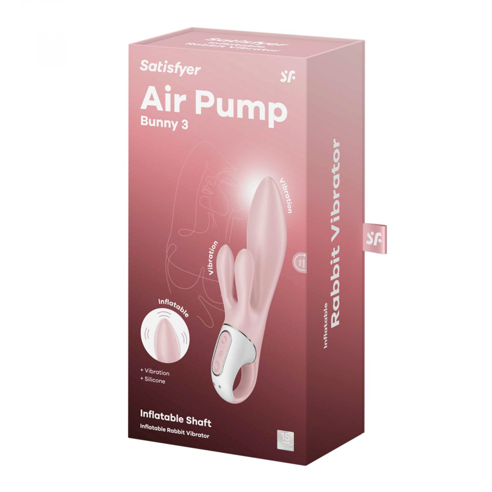 Вибратор-кролик - Вибратор Satisfyer Air Pump Bunny 3 5