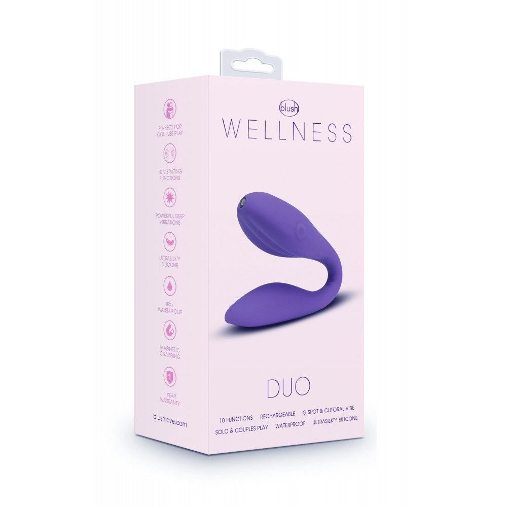 Вибратор - Универсальный вибратор для пар Blush WELLNESS DUO PURPLE 6