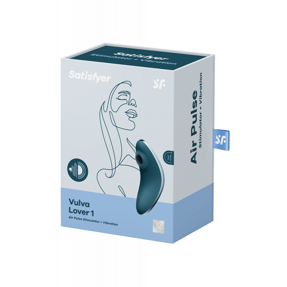 Вибратор - Вакуумный клиторальный стимулятор с вибрацией SATISFYER VULVA LOVER 1 BLUE 10