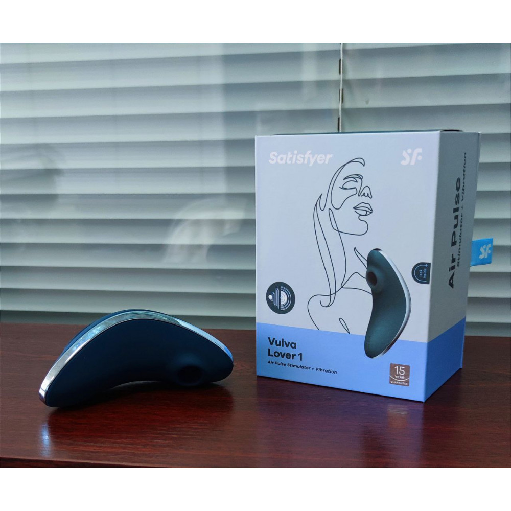 Вибратор - Вакуумный клиторальный стимулятор с вибрацией SATISFYER VULVA LOVER 1 BLUE 8