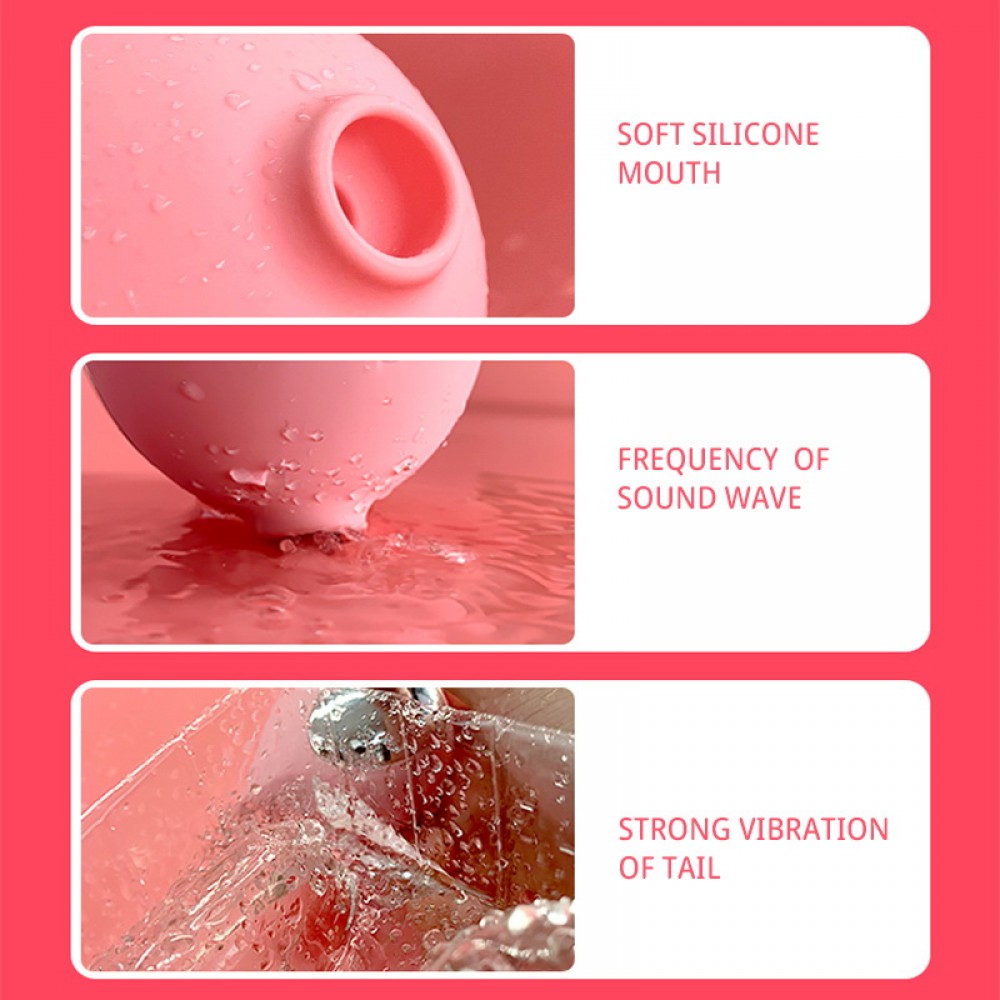 Вибратор - Вакуумный стимулятор клитора RACHEL Vibrating & Sucking Fish USB 9 functions, Blue 3