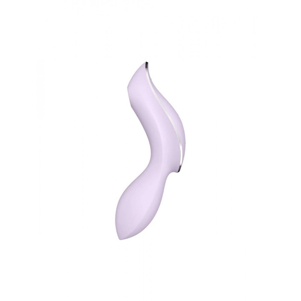 Вибраторы вакуумные - Вакуумный стимулятор с вибрацией Satisfyer Curvy Trinity 2 Violet 3