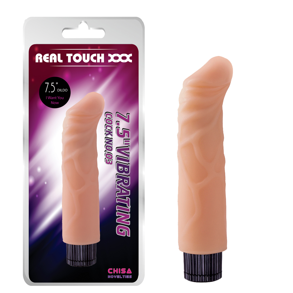 Секс игрушки - Вибратор из киберкожи на батарейках Chisa Real Touch XXX, бежевый
