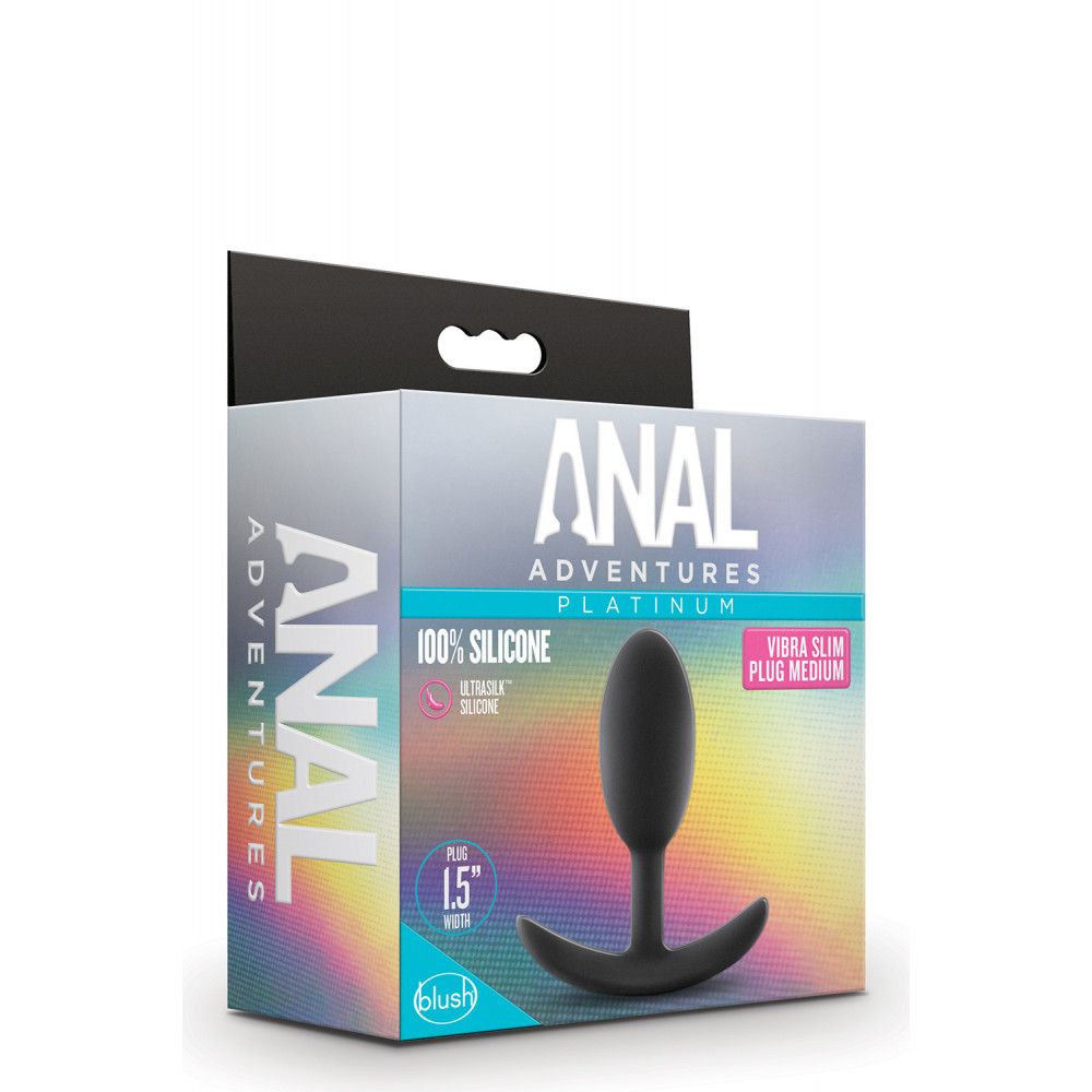 Анальная пробка - Анальная пробка Blush ANAL ADVENTURES VIBRA SLIM PLUG MEDIUM 1