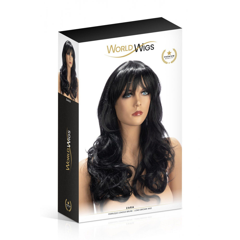 Аксессуары для эротического образа - Парик World Wigs ZARA LONG BROWN 1